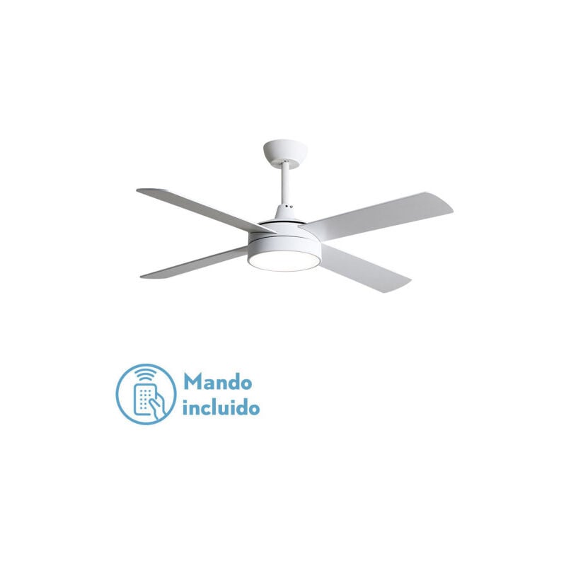 foto del prodotto ventilatore dc nevery 26w white 4 stage white beech 122d 2950lm 3000k,4000k,6000k remote timer memory 24