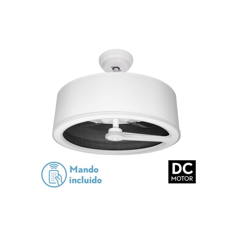 foto del prodotto ventilatore dc tatiana 110w bianco nero 3 lame 62d 3000 4000 6000k 9350lm telecomando, memoria, timer fabrilamp