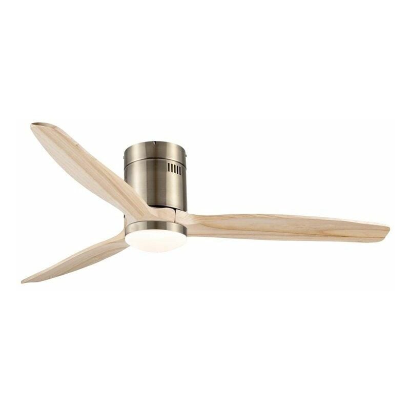 foto del prodotto ventilatore dc yen legno chiaro led 15w