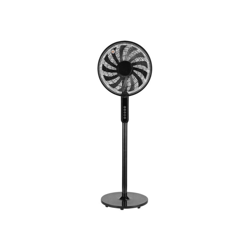 foto del prodotto ventilatore de foot whirlwind nero 3speed 60w 13stage regx41x41 oscillante display, telecomando, timer