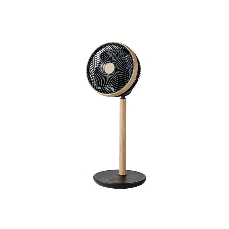 foto del prodotto ventilatore de piede colibri nero legno 25w 12vel 70x28,5x28,5cm motore 3asp dc con telecomando e timer