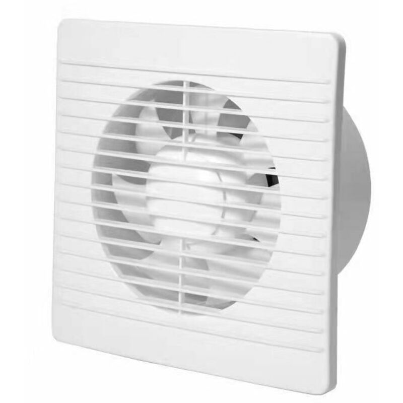 foto del prodotto ventilatore di scarico da 100 mm, 12 w, 130 m³/h, con valvola di non ritorno e interruttore a catena, ventilatore da finestra e da parete per cucina, bagno, serra, garage, 4 pollici, bianco, fonepro