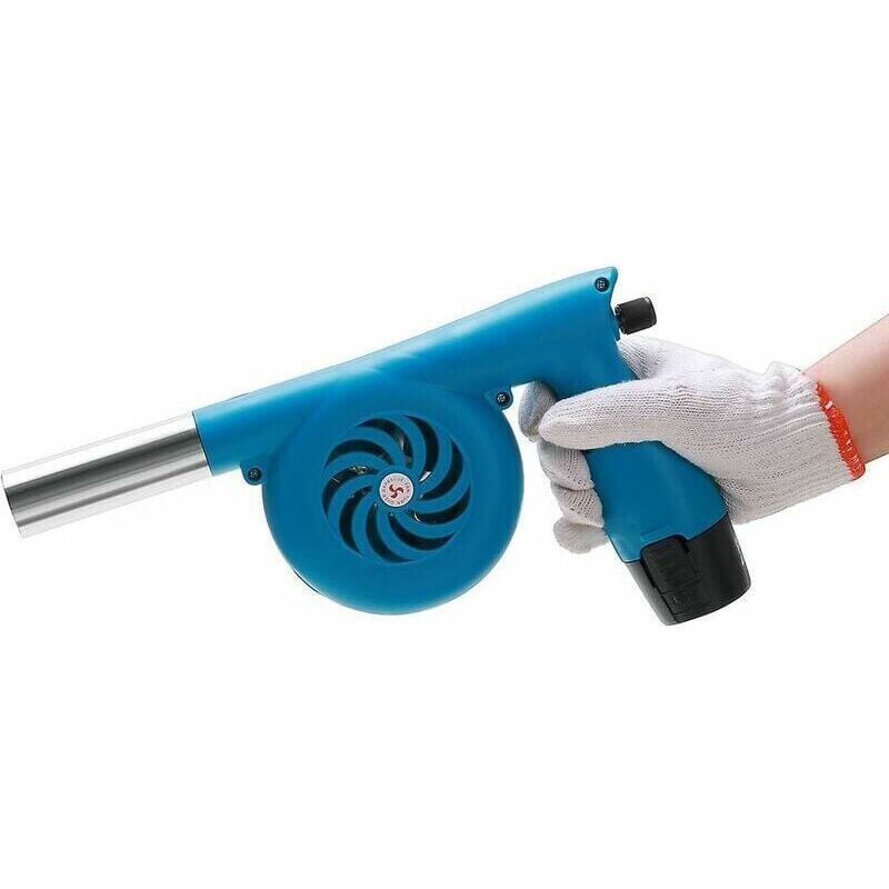 foto del prodotto ventilatore elettrico da campeggio per barbecue all aperto ricaricabile, piccolo ventilatore a vento grande blu 