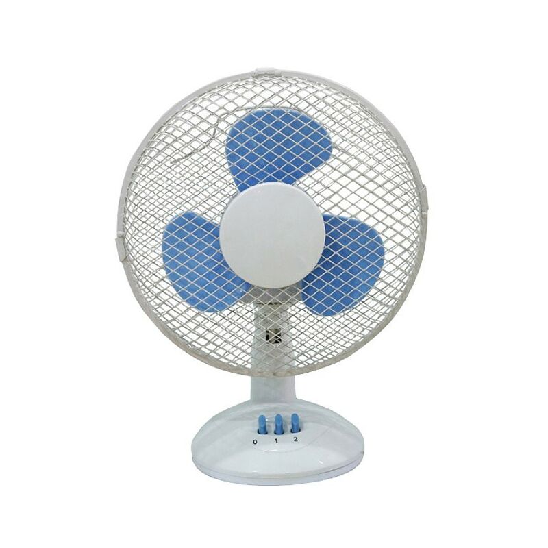foto del prodotto ventilatore elettrico da tavolo oscillante da pavimento 2 velocita pale bianco