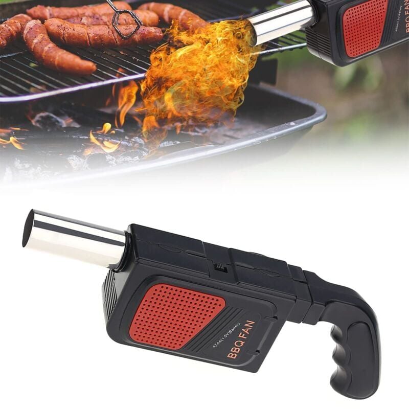 foto del prodotto ventilatore elettrico portatile per barbecue, strumento per barbecue per campeggio, picnic, barbecue all aperto, regalo di natale per il marito