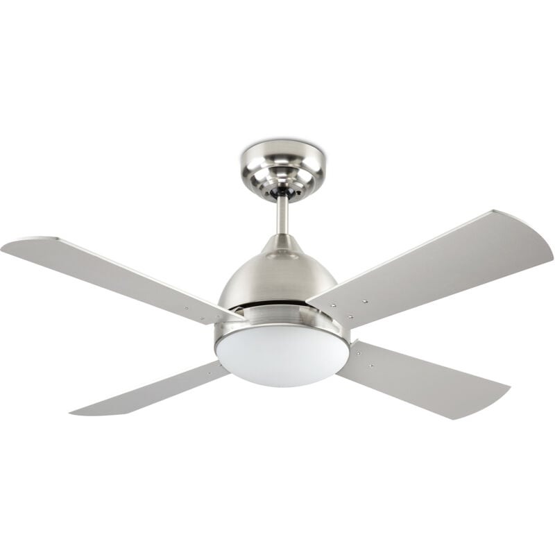 foto del prodotto ventilatore ip20 borneo e27 15w nichel satinato bianco