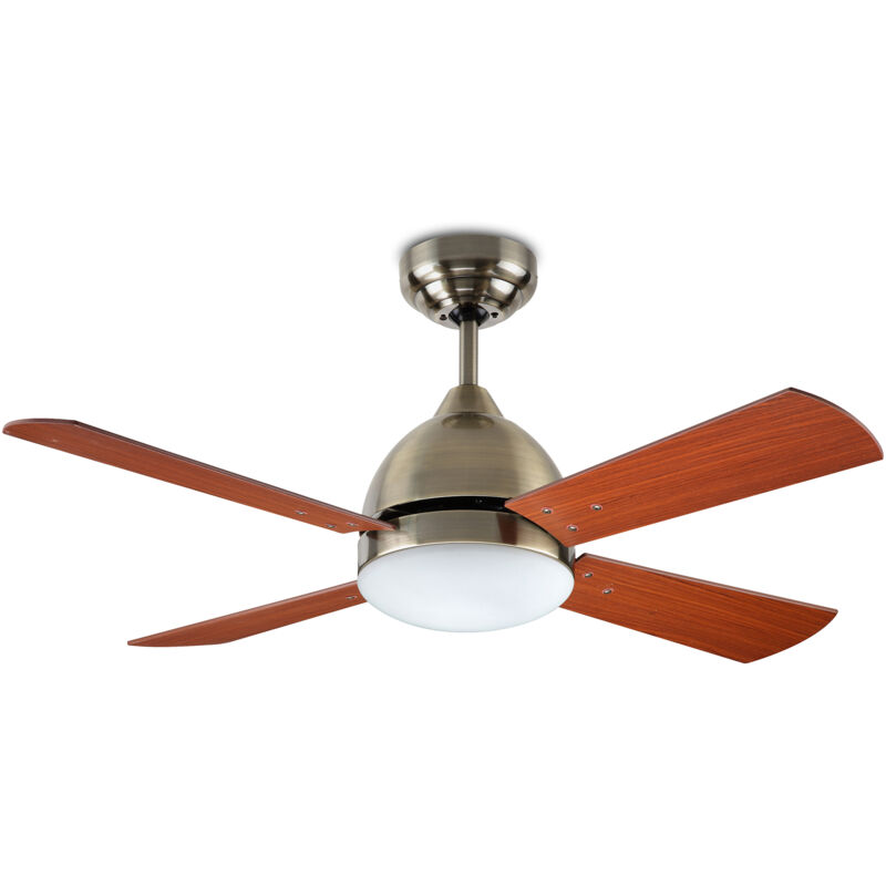 foto del prodotto ventilatore ip20 borneo e27 15w patinato teak