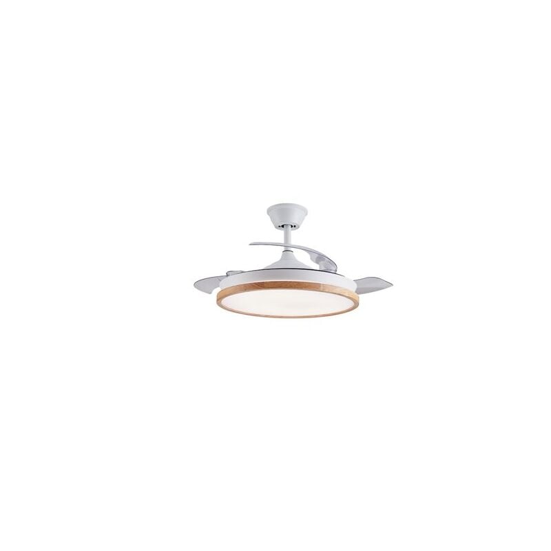 foto del prodotto ventilatore led chief con pale retrattili, bianco, 36w, 3600lm, cct dim