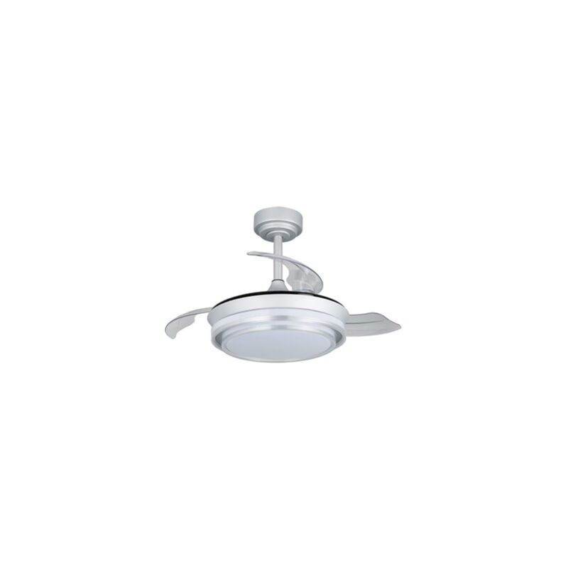 foto del prodotto ventilatore led con pale retrattili lander mini silver 46w 5520 lm cct