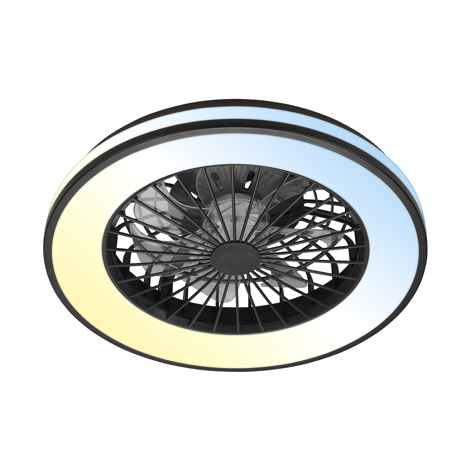 foto del prodotto ventilatore moderno breezy plastica nero led integrato 24w 3000k