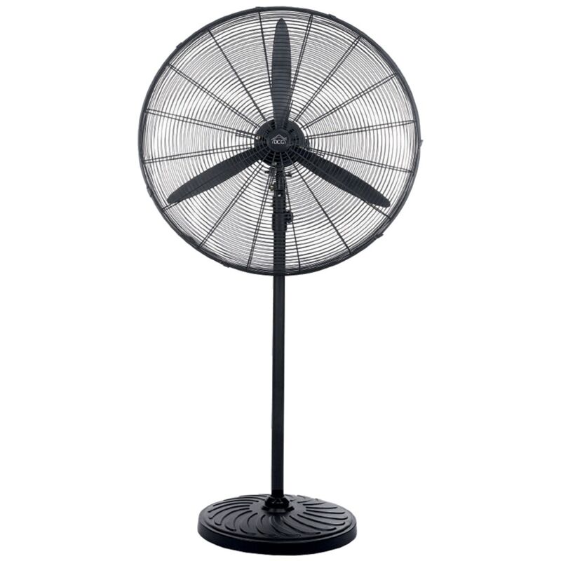 foto del prodotto ventilatore nero da pavimento oscillante con 3 velocit a piantana