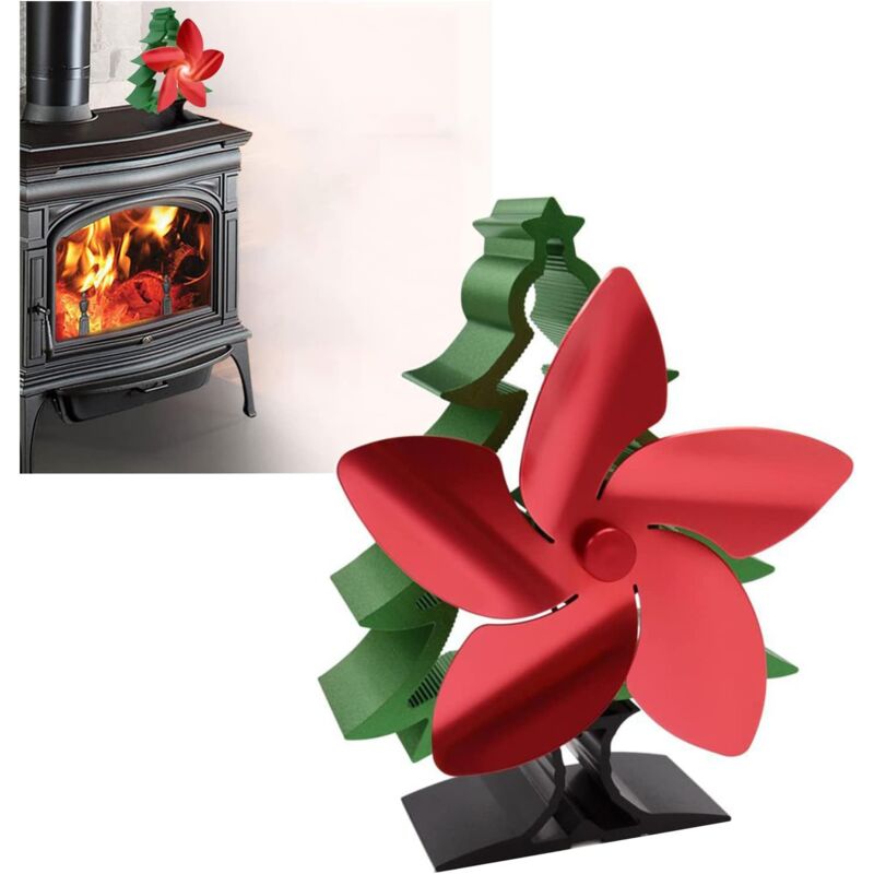 foto del prodotto ventilatore per camino accessorio per camino e stufa forma di albero di natale 17,5 cm x 12,5 cm x 23 cm