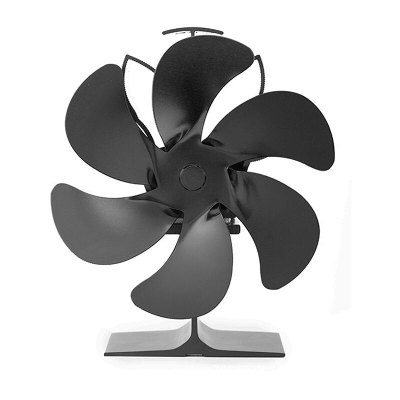 foto del prodotto ventilatore per stufa a legna, ventilatore per camino alimentato a calore silenzioso ed ecologico con 6 pale, ventilatore per camino a pellet a ciclo