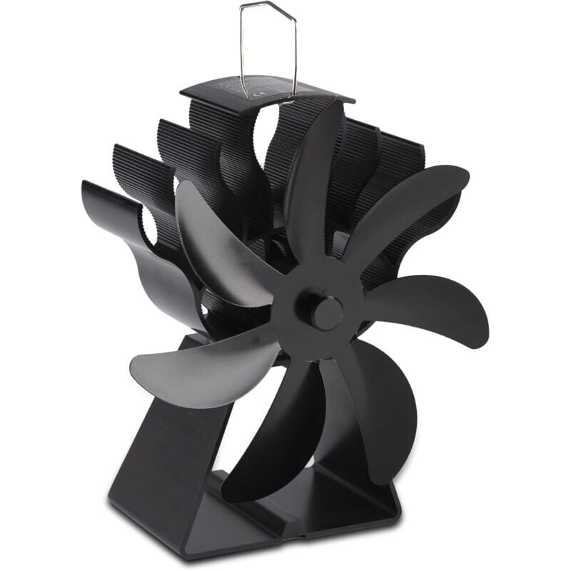 foto del prodotto ventilatore per stufa a legna ventilatore per stufa a legna a 7 pale alimentato a calore per stufa a legna camino nero 