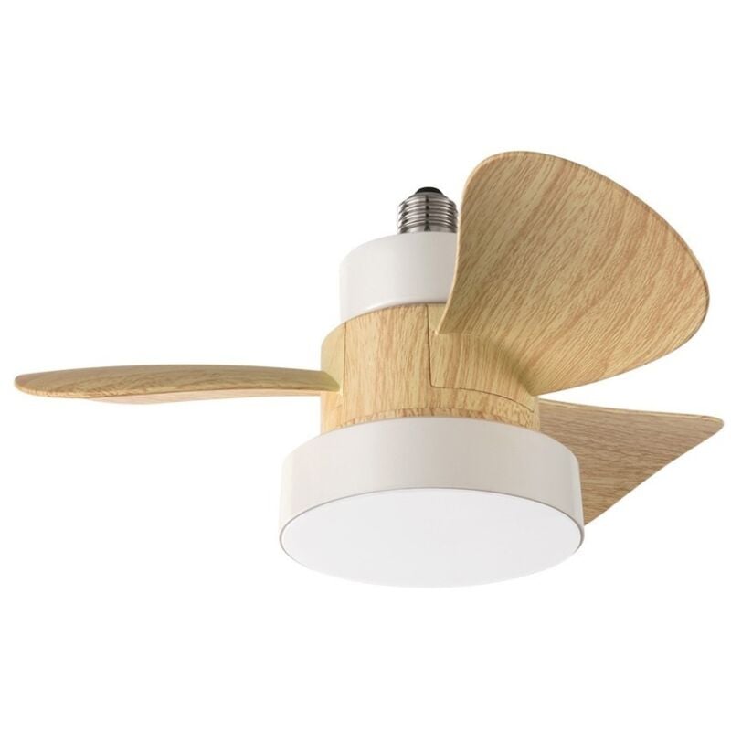 foto del prodotto ventilatore perenz bianco da soffitto con luce led 15w e pale in abs, 3 velocità, silenzioso, con telecomando, attacco e27 - diametro 36cm