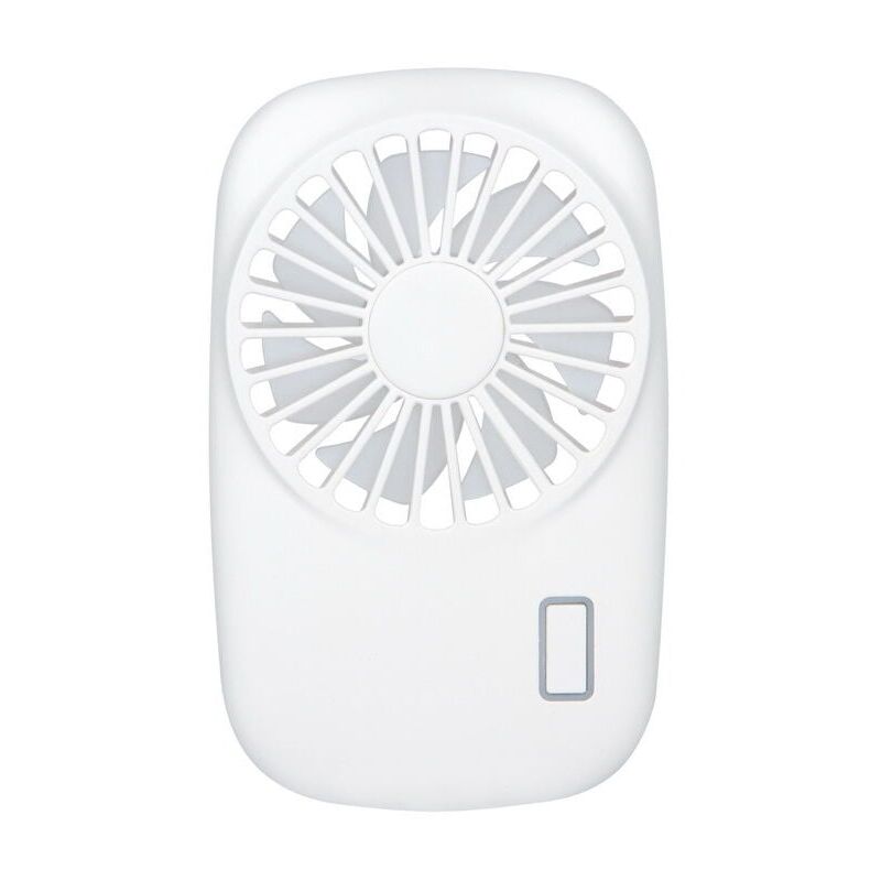 foto del prodotto ventilatore portatile bianco, mini, potente, piccolo, palmare, con velocit regolabile, ricaricabile tramite usb.