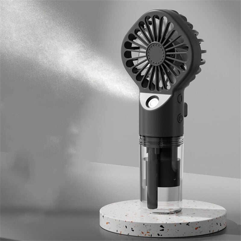 foto del prodotto ventilatore portatile con nebulizzatore d acqua ventilatore portatile ricaricabile tramite usb con spruzzatore d acqua