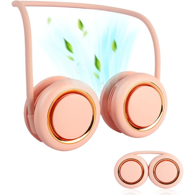 foto del prodotto ventilatore portatile da collo, mini fascia da collo personale ricaricabile tramite usb, raffreddamento a 360 