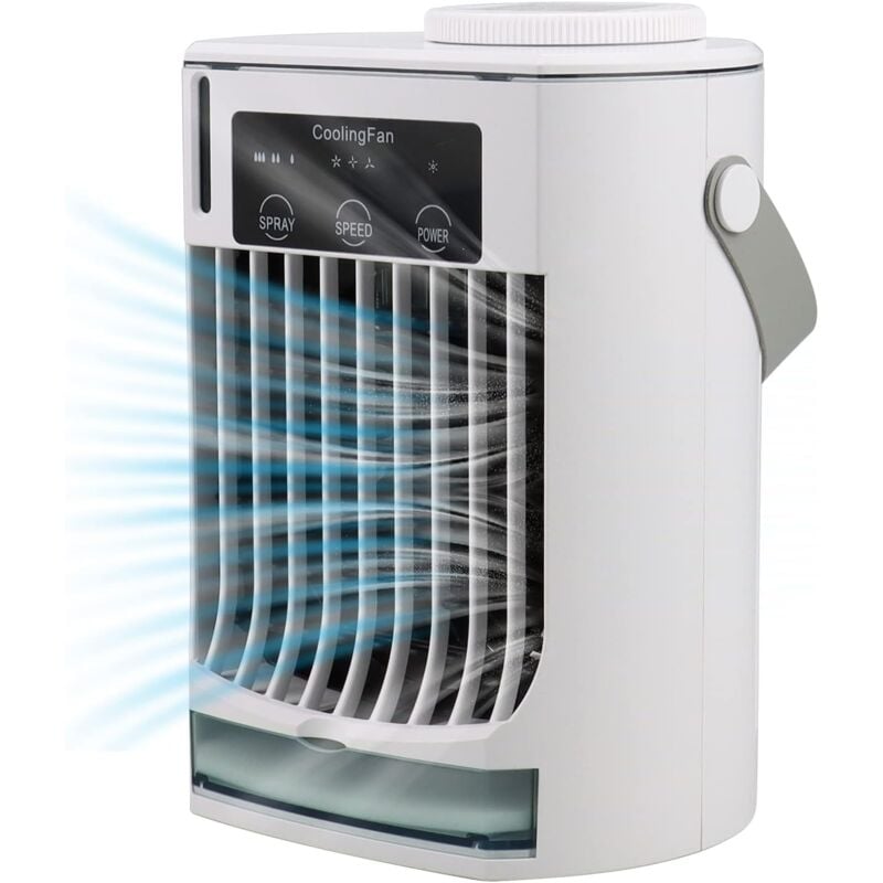 foto del prodotto ventilatore portatile per aria condizionata, mini ventilatore personale usb con 3 velocit , raffrescatore d aria da tavolo con touch screen per