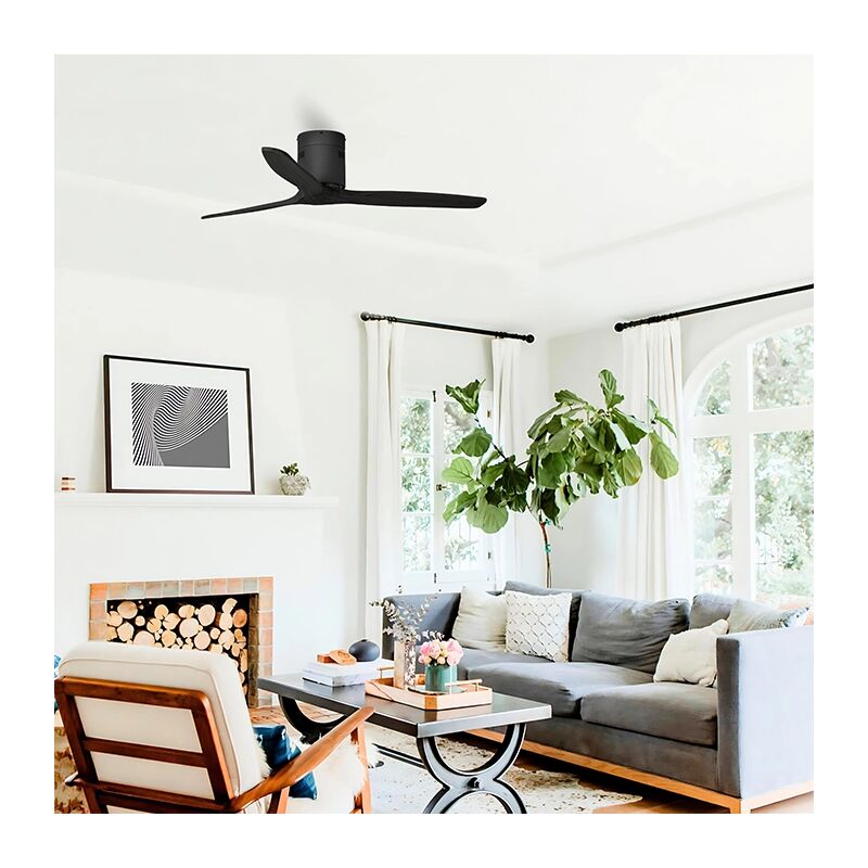 foto del prodotto ventilatore senza luce nero 132cm modello skyler