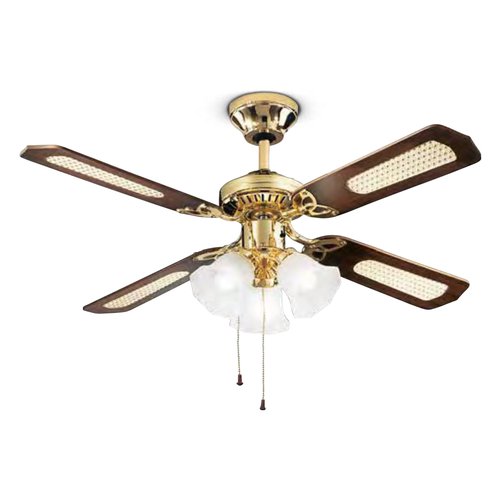 foto del prodotto ventilatore soffitto perenz bouquet 7060 ol ottone e legno