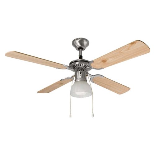 foto del prodotto ventilatore soffitto perenz gemini 7064 cr cromo e legno
