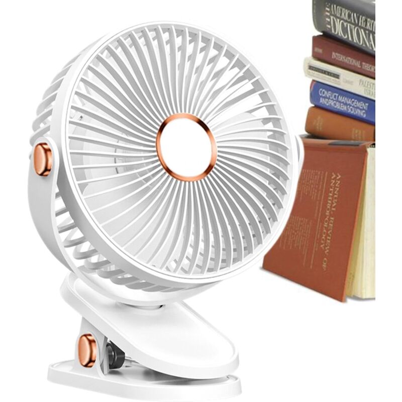 foto del prodotto ventilatore, ventilatore alimentato tramite usb con 5 velocit regolabili ventilatore da scrivania piccolo, silenzioso, girevole a 360 , robusto