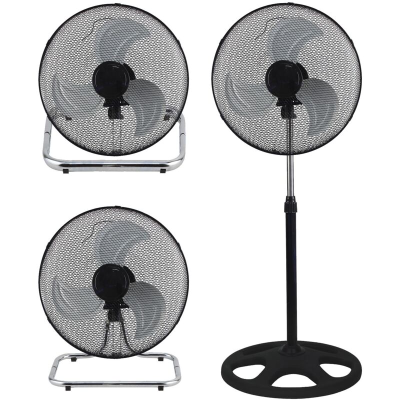 foto del prodotto ventilatore vinco 3 in 1 piantana a parete e da appoggio 45 cm vinco 70750 3 velocita 90w oscillazione automatica