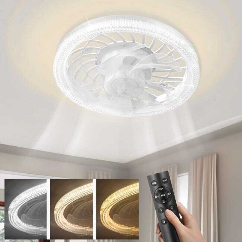 immagine 0 del prodotto ventilatori da soffitto con luci e telecomando, ventilatore da soffitto a basso profilo dimmerabile, ventilatore da soffitto con montaggio a incasso