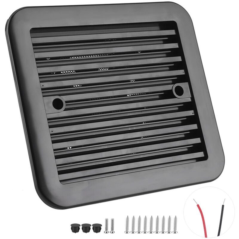 foto del prodotto ventola di raffreddamento 12v 4w con persiane sfiato laterale unidirezionale forte vento scarico aria car styling accessori camper jeffergarden