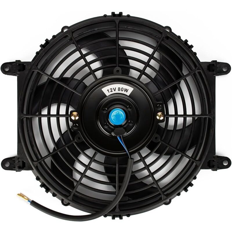 foto del prodotto ventola di raffreddamento elettrica universale ventola radiatore 12v pale ventola motore 80w kit di montaggio 25,4 cm bebusingoto