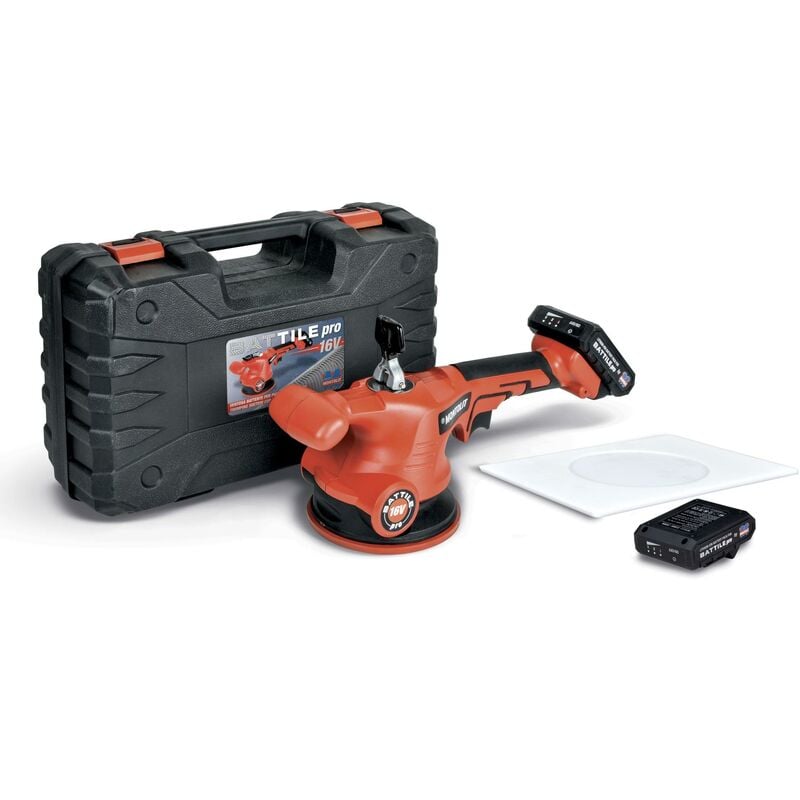 foto del prodotto ventosa battente x piastrelle lastre 2 batterie 16v 2ah montolit battile pro 2b