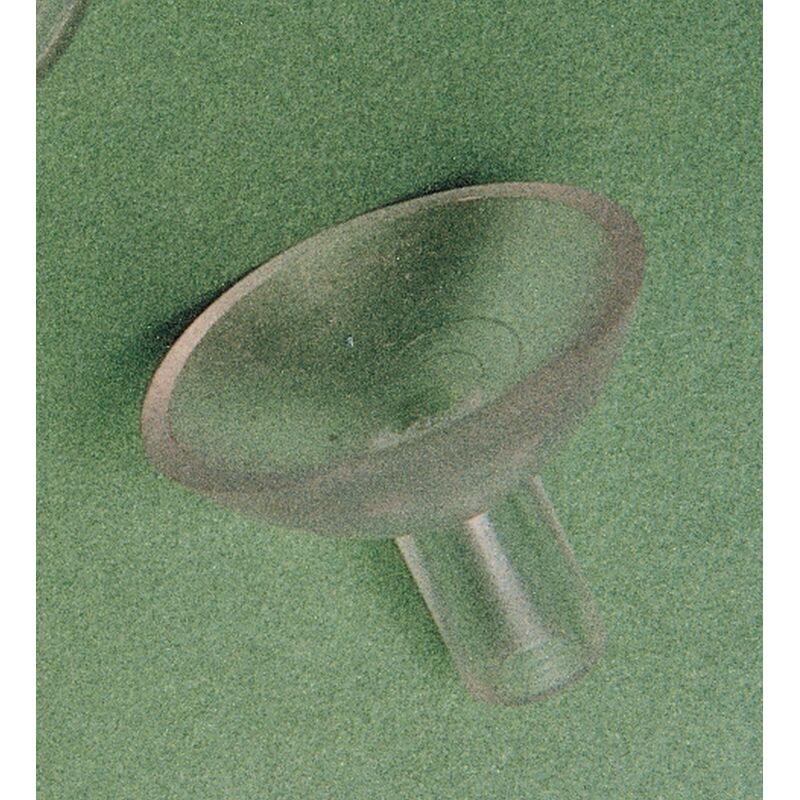 foto del prodotto ventosa con gambo forato 20 mm trasparente