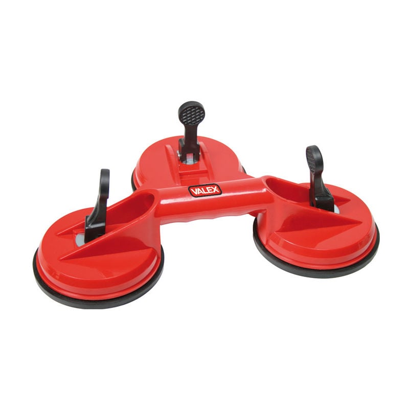 foto del prodotto ventosa per vetro sollevamento e spostamento tripla con manico e sistema di bloccaggio valex 1650156