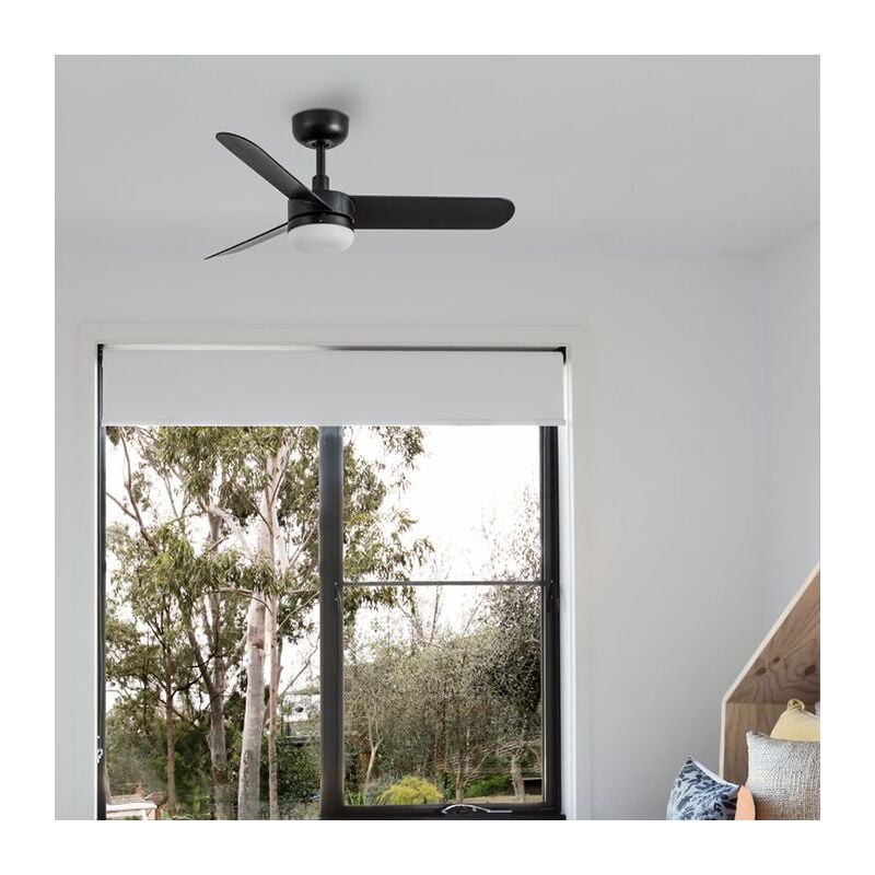 foto del prodotto ventyly baires ventilatore nero 90cm luce wifi