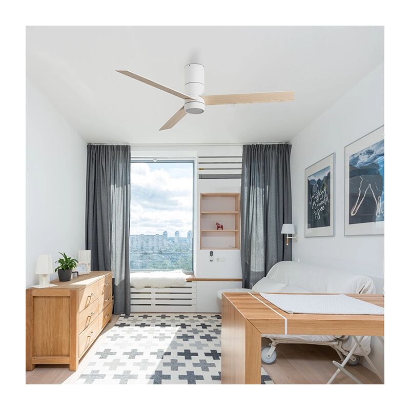 foto del prodotto ventyly hybrid ventilatore da soffitto con luce bianco cenere iot