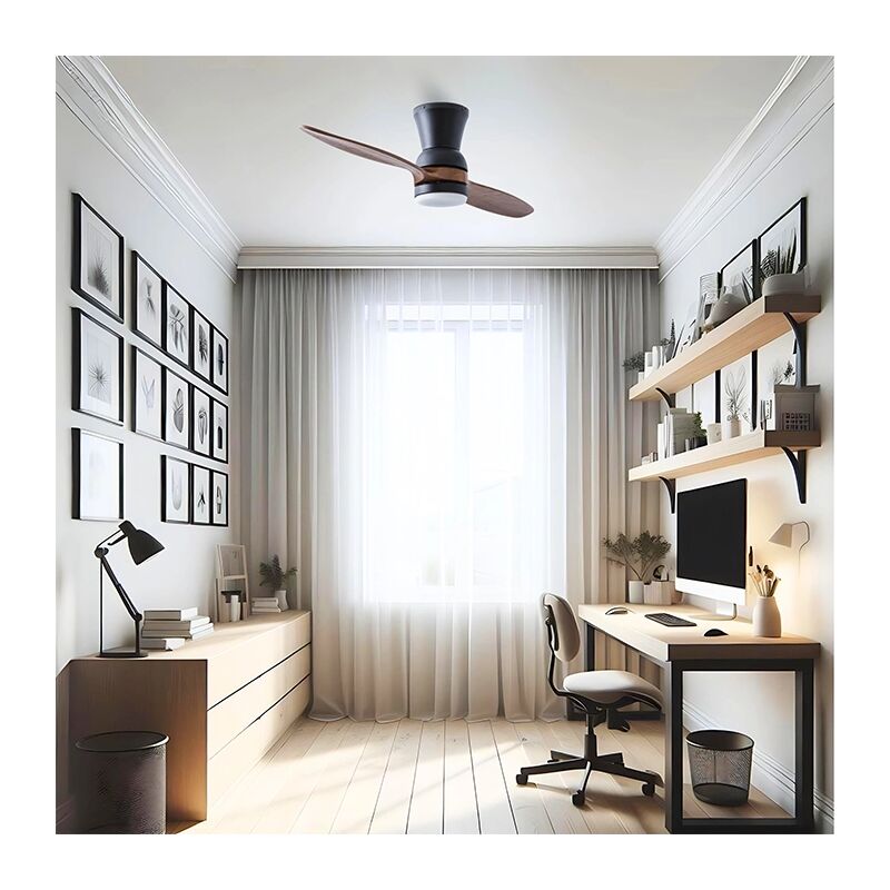 foto del prodotto ventyly ventilatore da soffitto nero lean a due pale vt23206