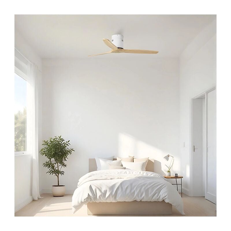 foto del prodotto ventyly ventilatore non illuminato bianco rovere 132cm modello skyler
