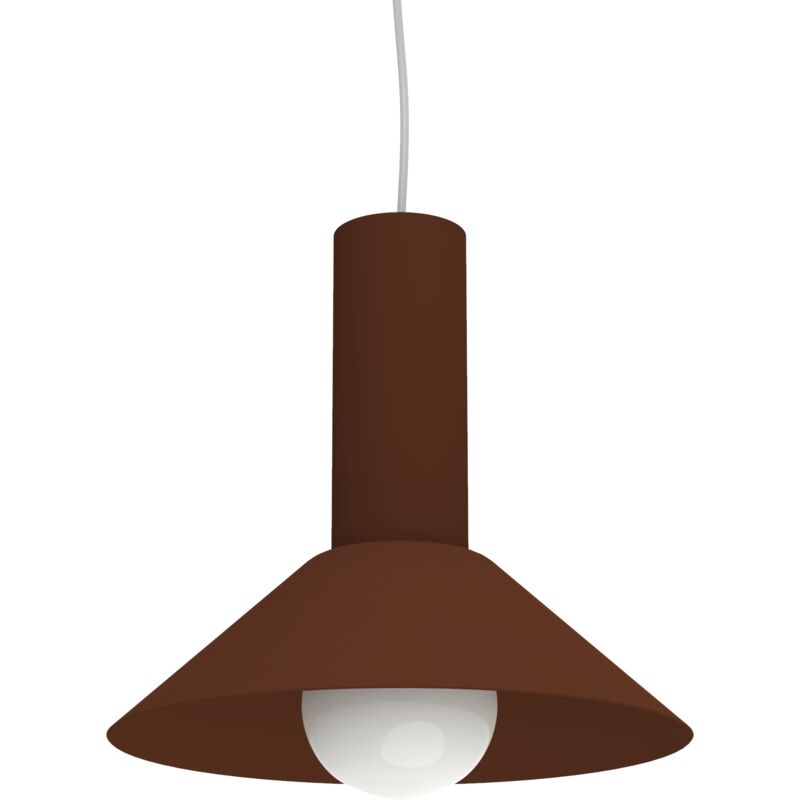 foto del prodotto vera sospensione, 1xe27, max 42w, metallo, marrone corten, d.25cm lumicom