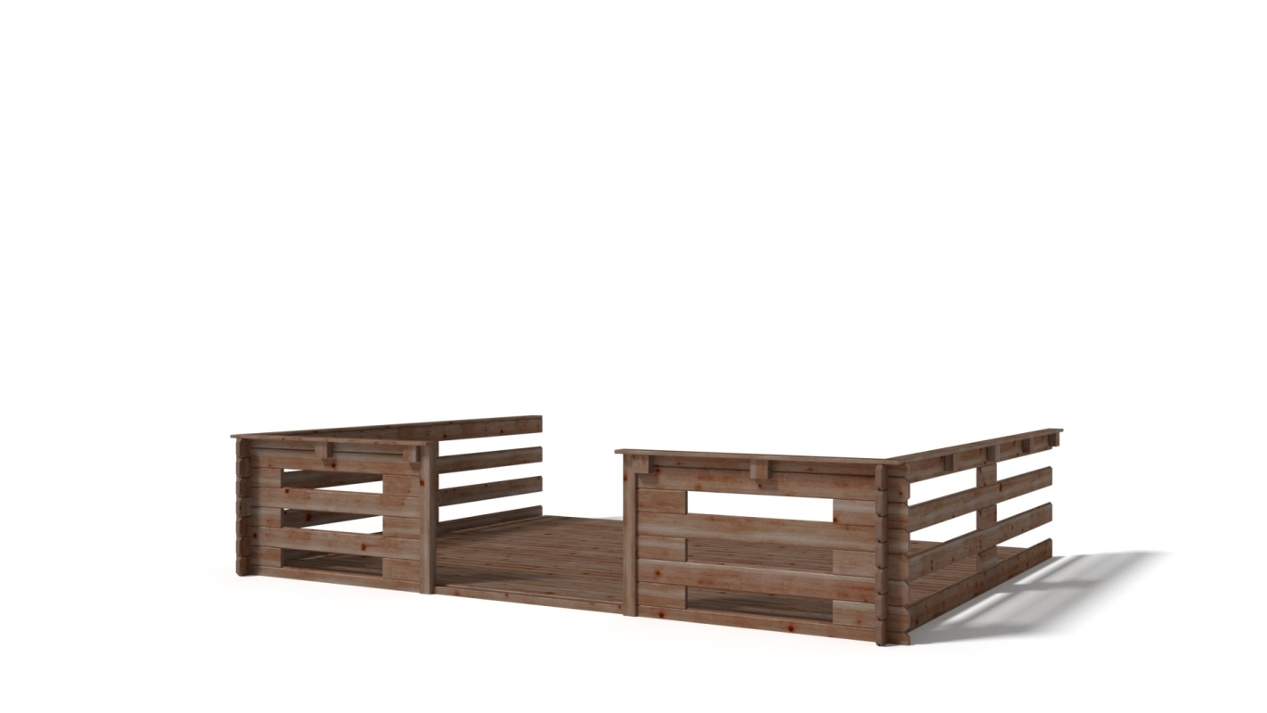 foto del prodotto veranda 12.00m2 4.00m x 3.00m impregnata colore marrone dom542 altanka