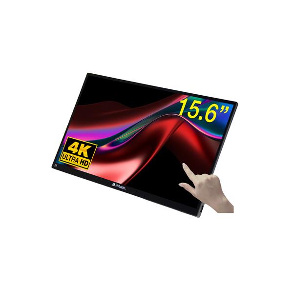 foto del prodotto verbatim 32238 monitor pc 39,6 cm 15.6 3840 x 2160 pixel 4k ultra hd lcd touch screen nero