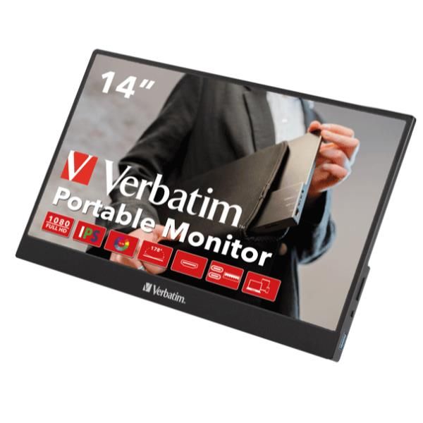 foto del prodotto verbatim 49590 monitor pc 35,6 cm 14 1920 x 1080 pixel full hd lcd nero