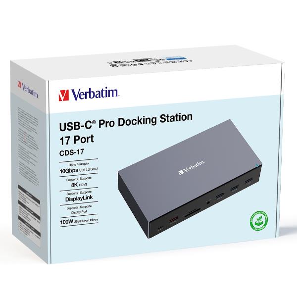 foto del prodotto verbatim cds 17 cablato usb 3.2 gen 1 3.1 gen 1 type c nero, grigio