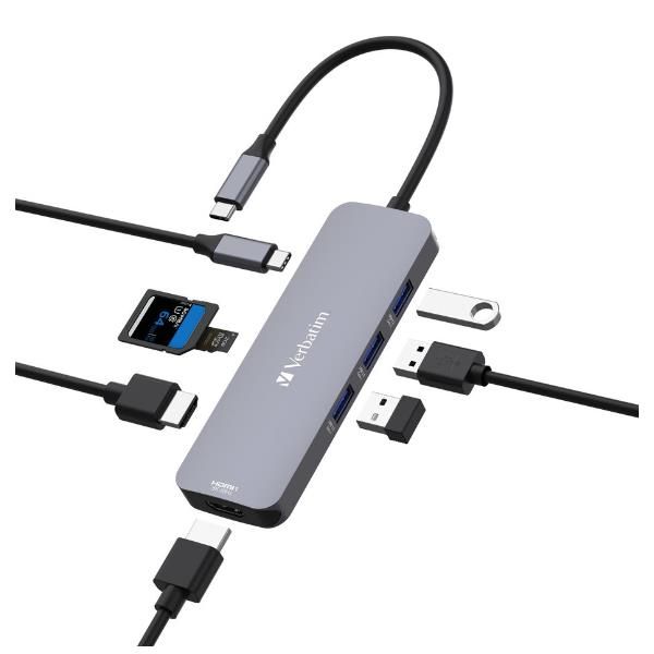 foto del prodotto verbatim cmh 08 usb tipo c 5000 mbit s argento