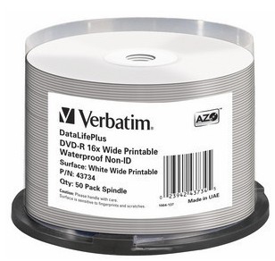 foto del prodotto verbatim datalifeplus 4,7 gb dvd r 50 pz