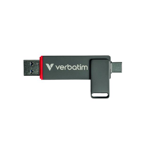 foto del prodotto verbatim dual quickstick unit flash usb 512 gb usb type a usb type c 3.2 gen 1 3.1 gen 1 grigio