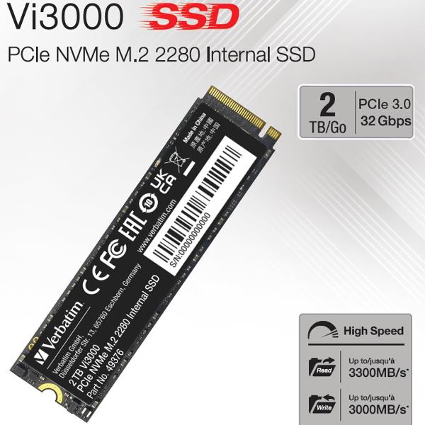 foto del prodotto verbatim vi3000 2 tb m.2 pci express 3.0 nvme