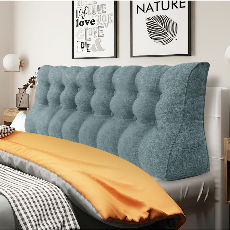 foto del prodotto vercart cuscino da lettura a cuneo, triangolare, supporto per letto, schienale, poggiatesta, supporto per la schiena, cuscino decorativo, misto