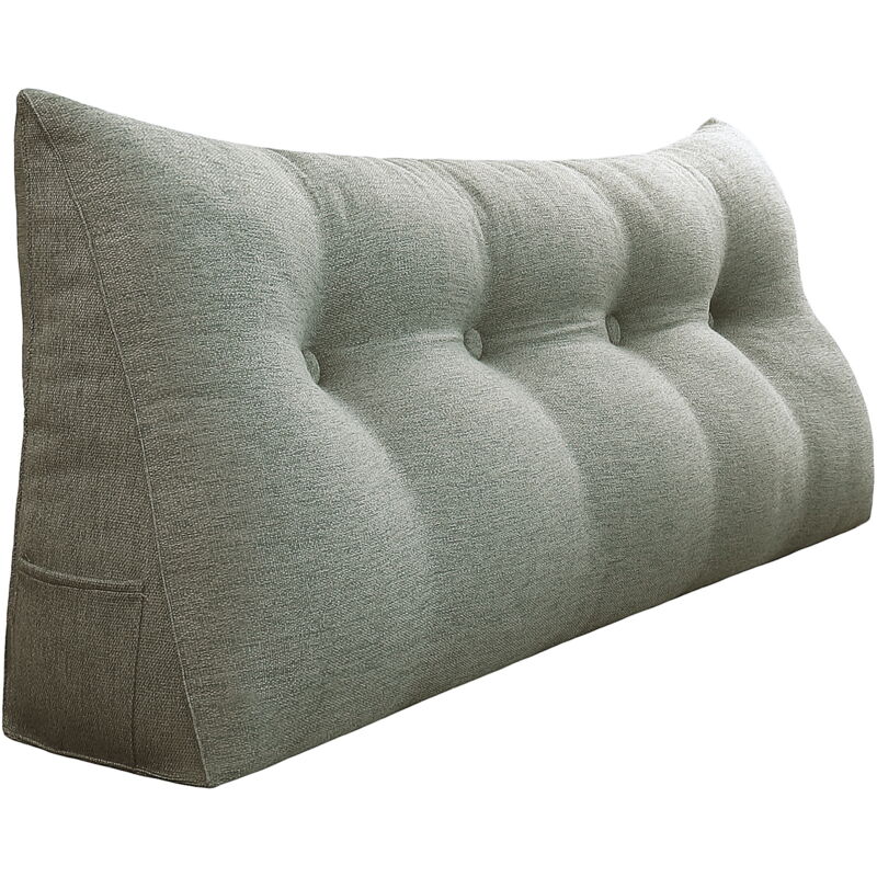 foto del prodotto vercart grande cuscino a cuneo per il riposo a letto, cuscino lungo per la lettura, cuscino decorativo per la testiera, cuscino triangolare per la