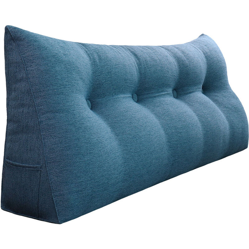 foto del prodotto vercart grande cuscino a cuneo per il riposo a letto, cuscino lungo per la lettura, cuscino decorativo per la testiera, cuscino triangolare per la